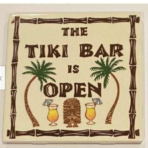 Hawaiian Banana Patch Studio Art Tile Trivet